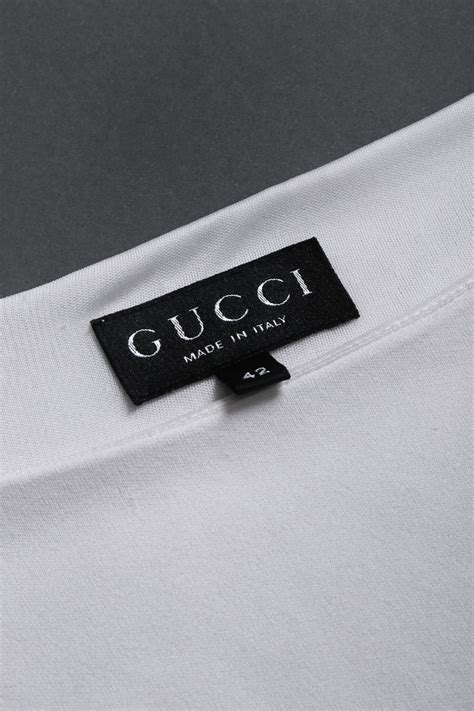 Vintage Gucci Tom Ford 1996 Cutout White Era Jersey Belt 